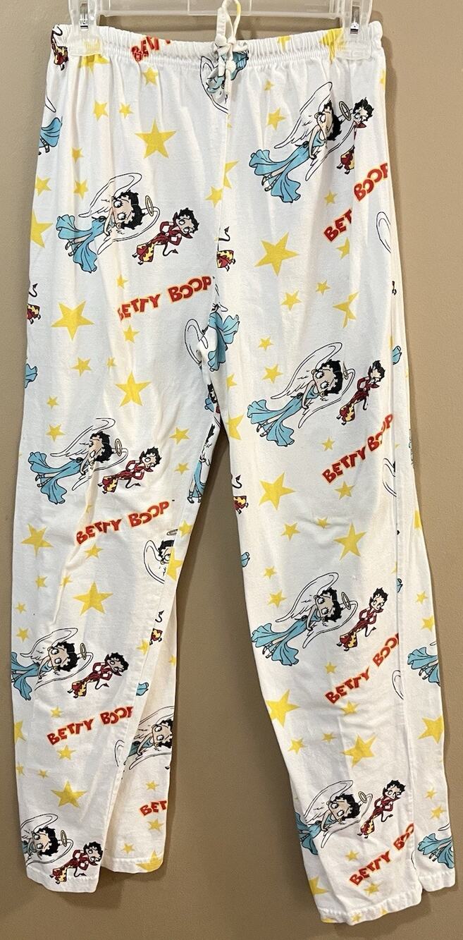 Betty Boop Pajama Pants Size L 2004 King Features 100% Cotton Lounge Vintage